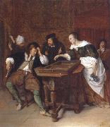Jan Steen The Tric-trac players Spain oil painting artist